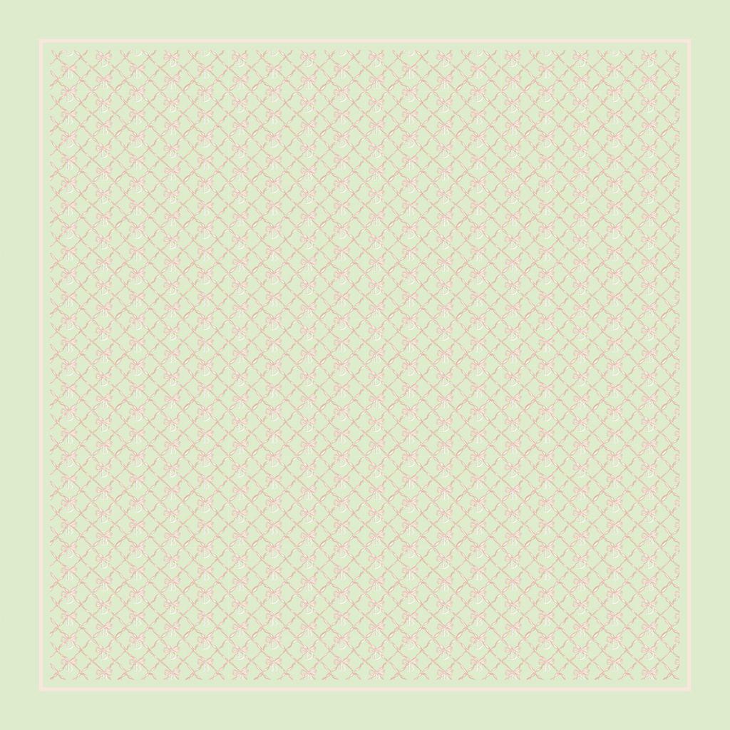 Шелковый платок   "Color Dava Size L", цвет: фисташковый/персиковый