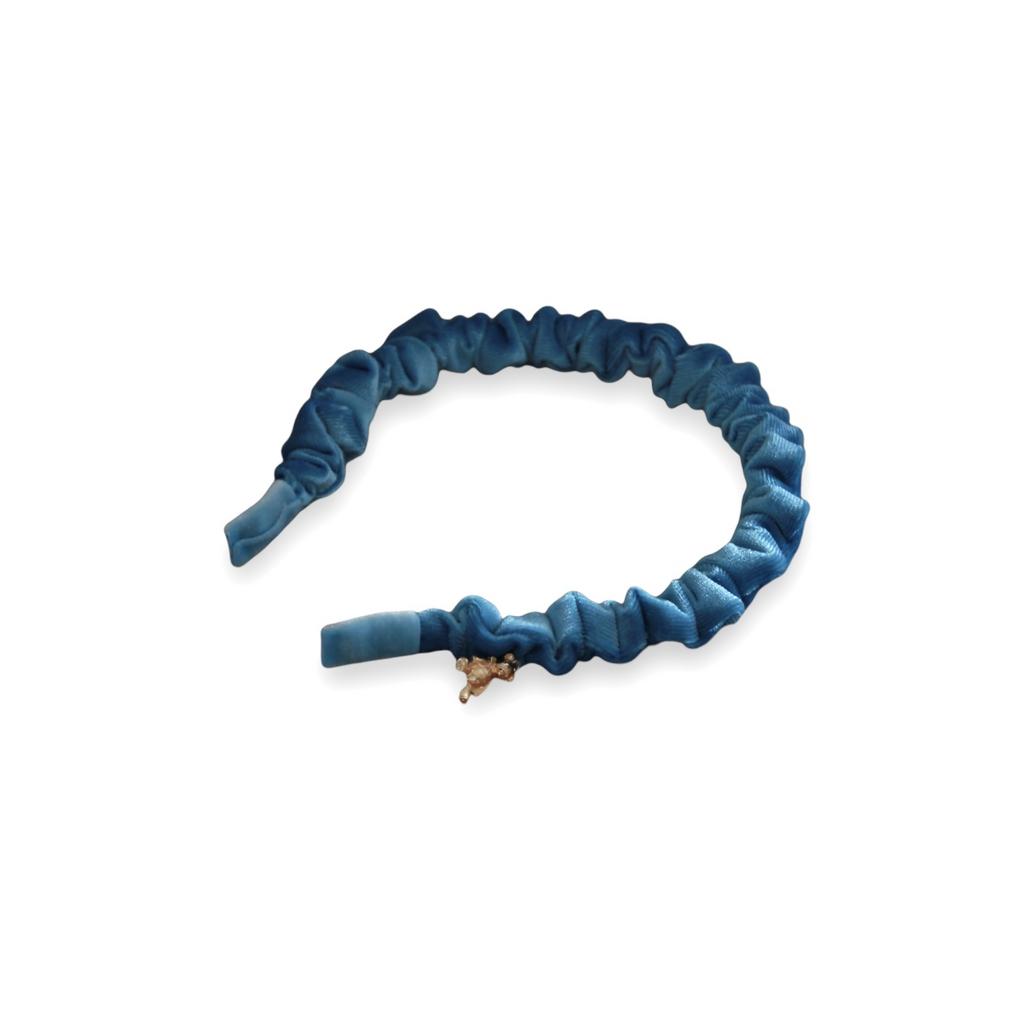 Ободок Bonjor бархатный, цвет:аквамарин