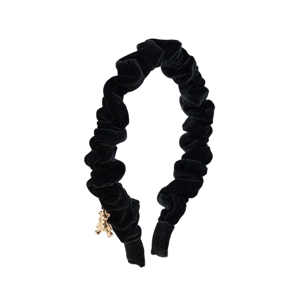 Ободок Bonjor бархатный, цвет: черный