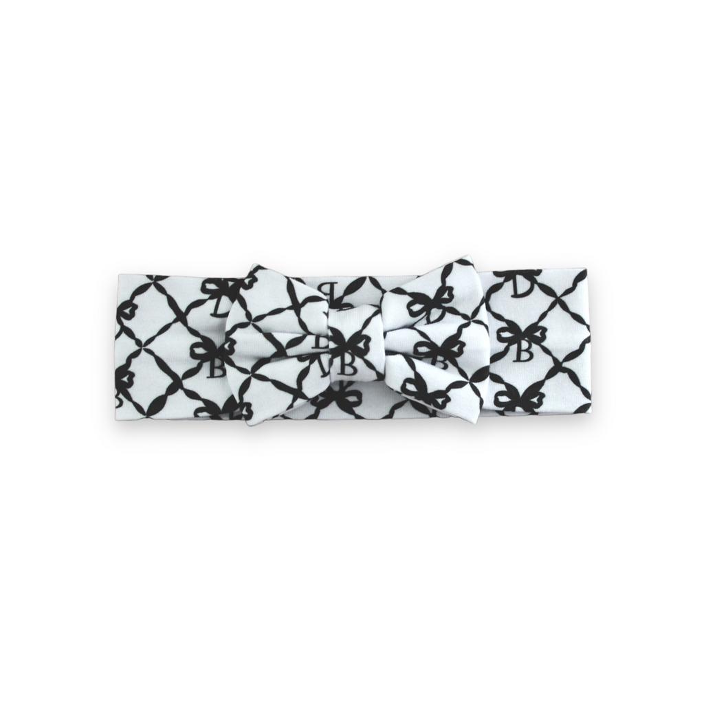 Трикотажная повязка "Dava" цвет:белый/черный