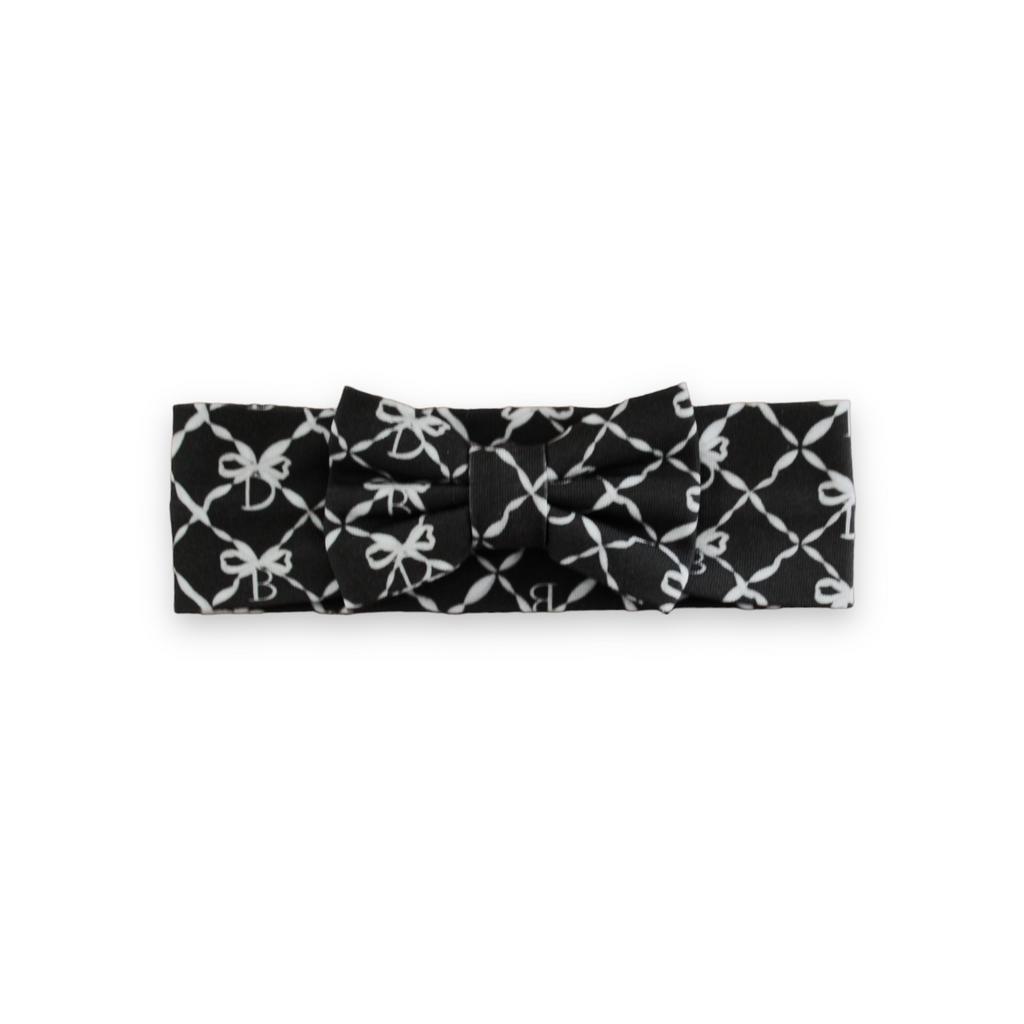 Трикотажная повязка "Dava" цвет:черный/белый