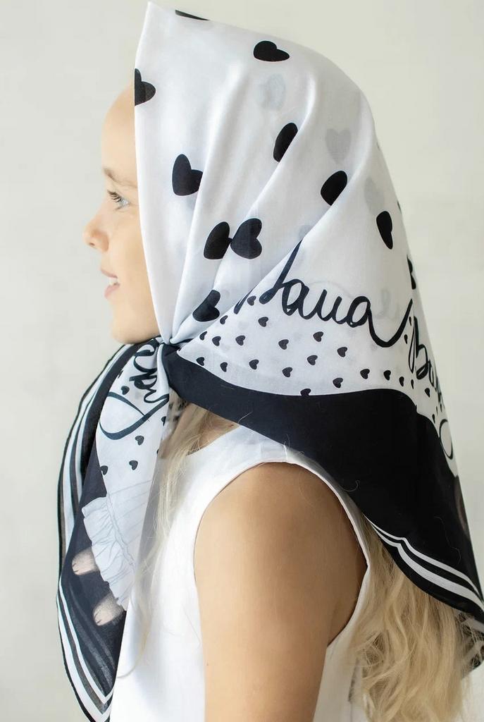 Хлопковый платок "Love is" цвет: черный