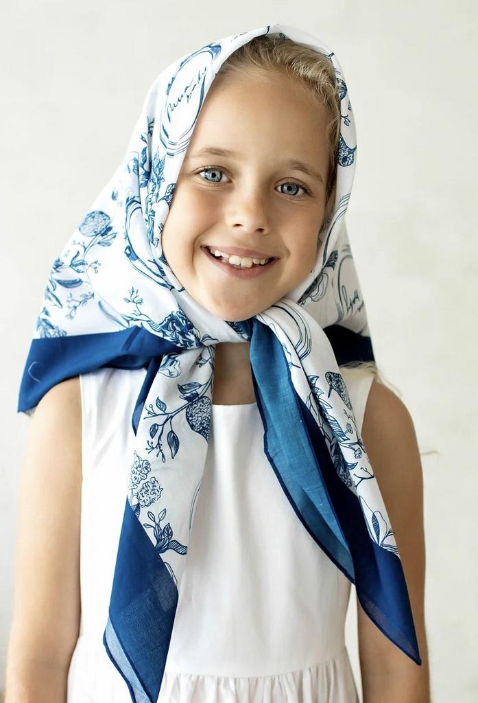 Хлопковый платок "Classic Vintage" цвет: синий