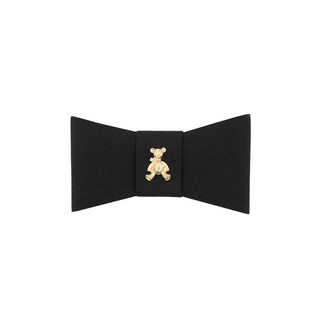 Бант на заколке "Betty gold bear XS" цвет: черный
