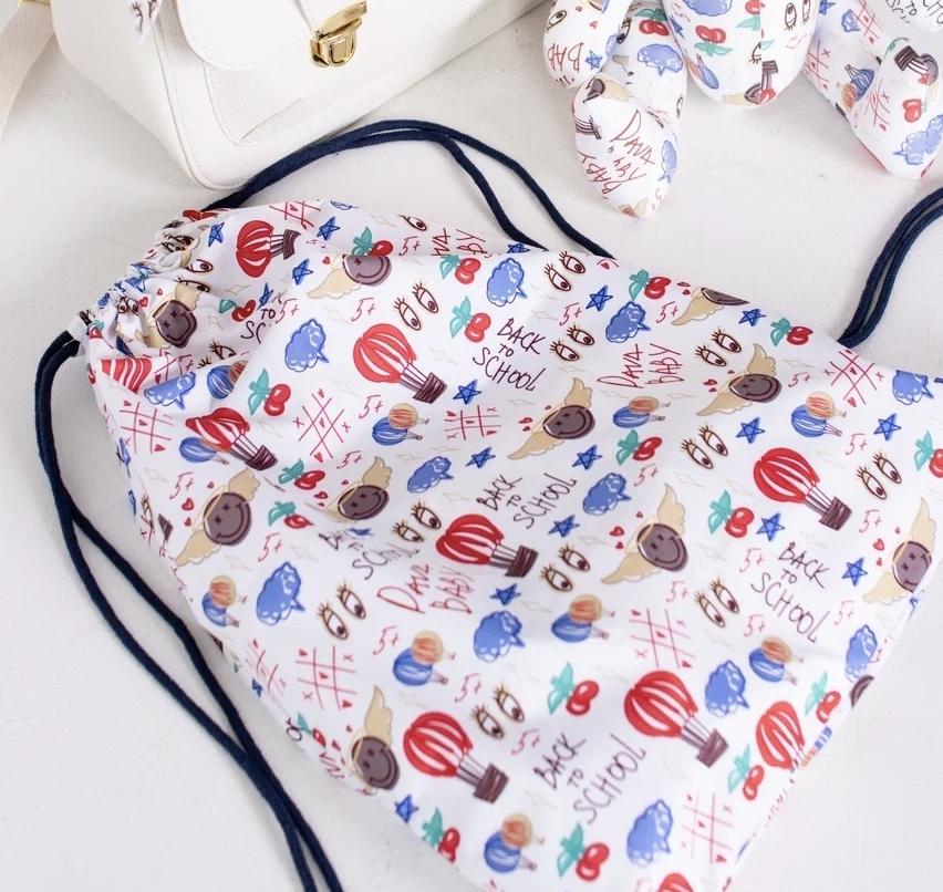 Сумка-рюкзак для сменной обуви DAVA SCHOOL PRINT NAVY