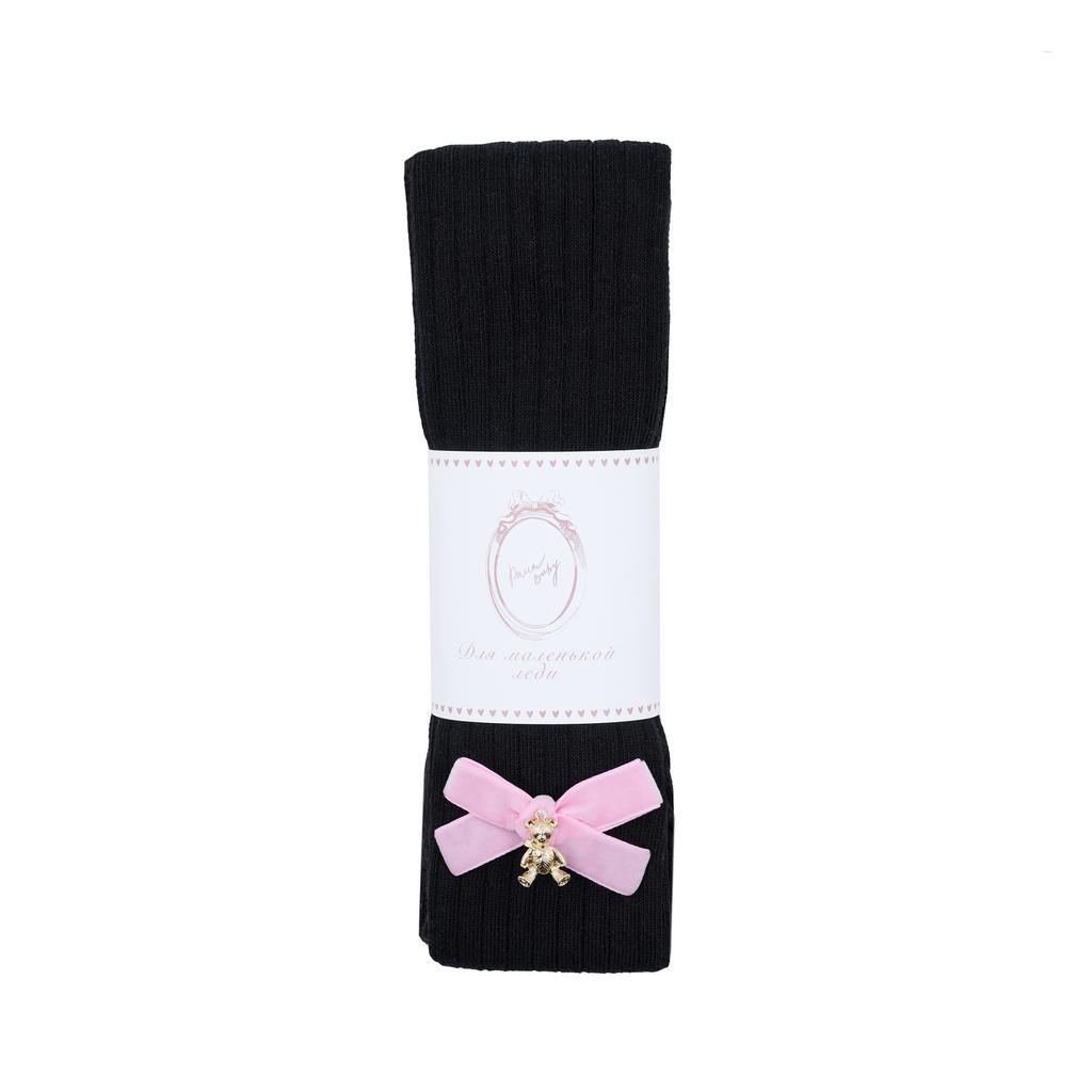 Колготки “Золотой мишка XS" цвет:  черные/розовый