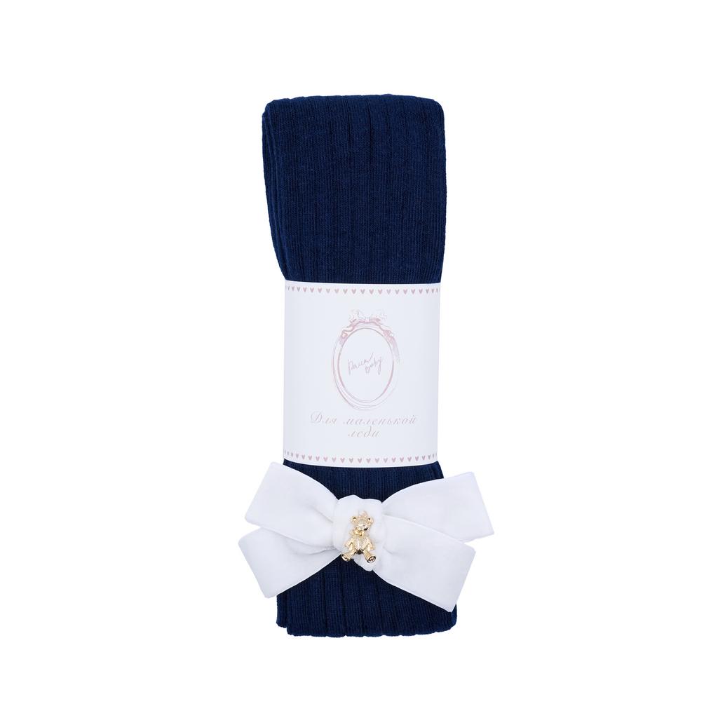 Колготки "Золотой мишка" цвет: темно-синие/белый