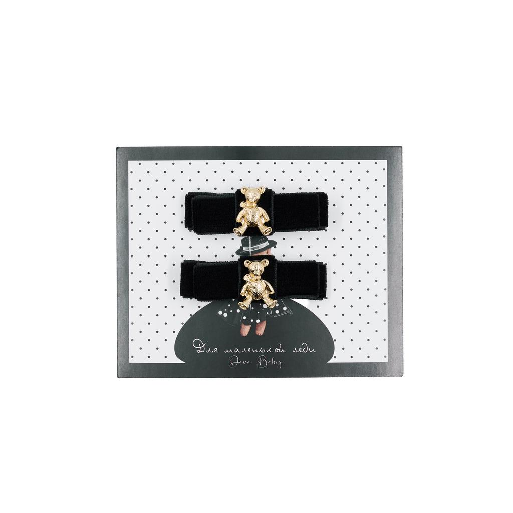 Набор заколок из 2 штук  "Sweet bear" цвет: черный