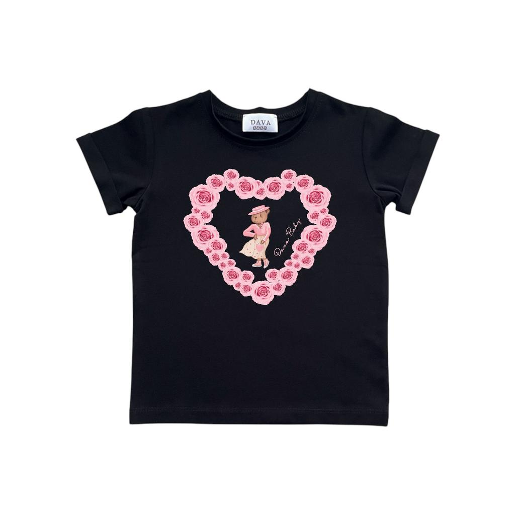 Футболка “Love Rose " цвет: черный