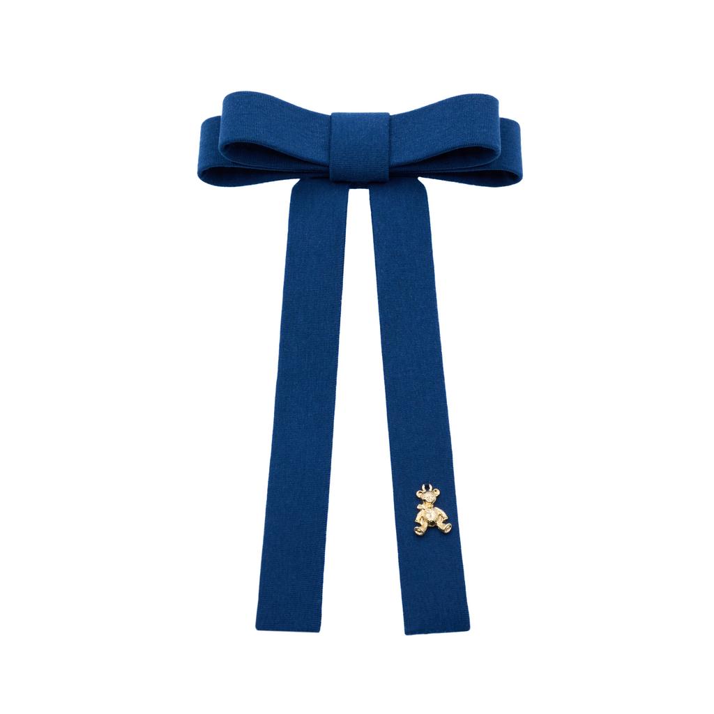 Бант  на заколке "Bonny" цвет: темно-синий