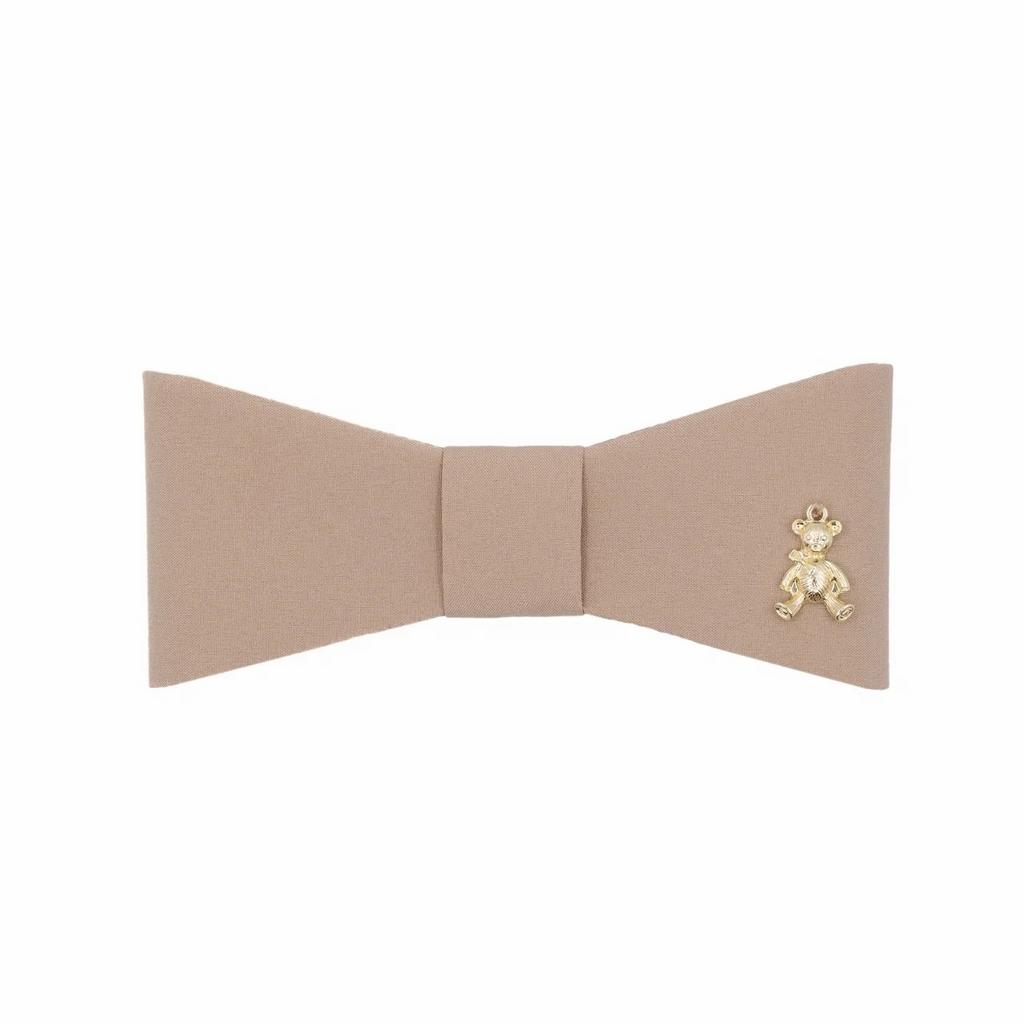 Бант на заколке "Betty/Bear" бежевый