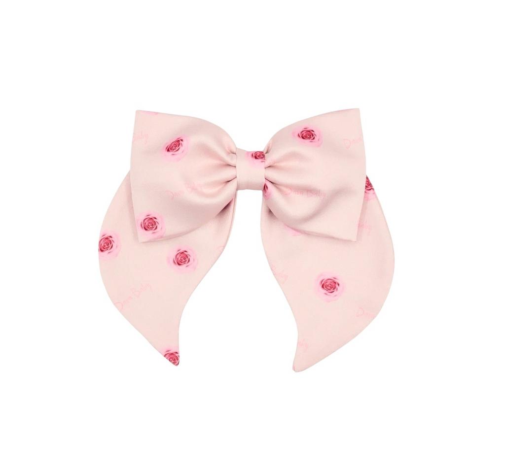 Бант на заколке Lovely Silk Bow Rose цвет пудровая роза