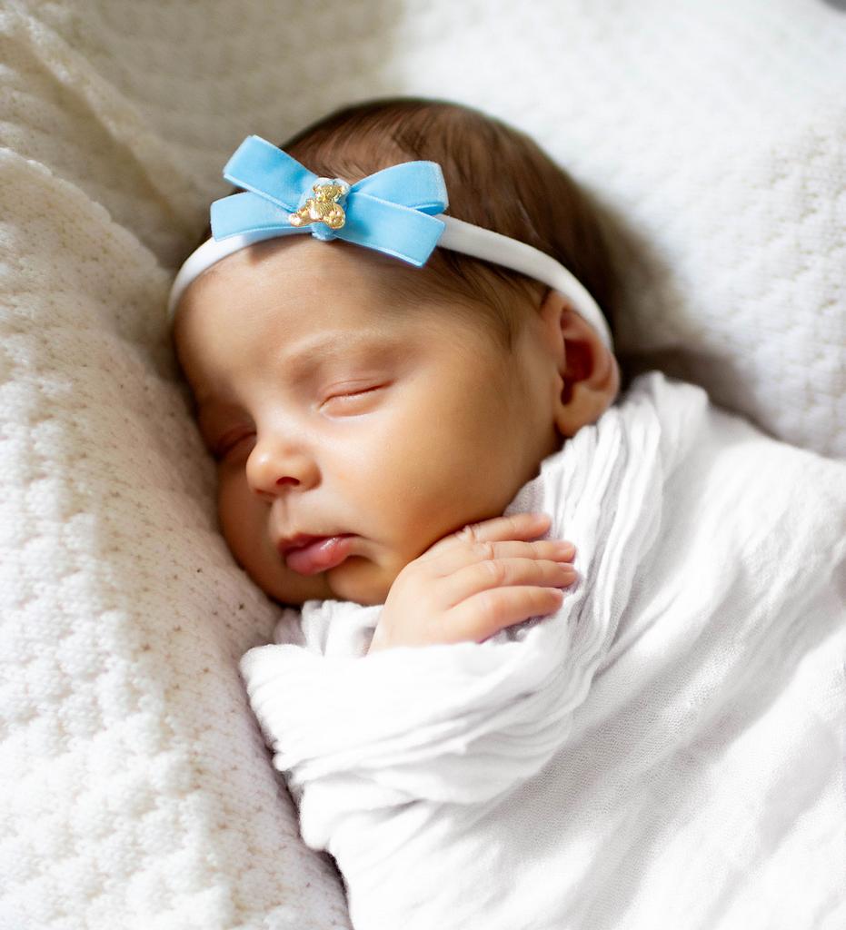 Повязка "Золотой мишка"  newborn  цвет: голубой