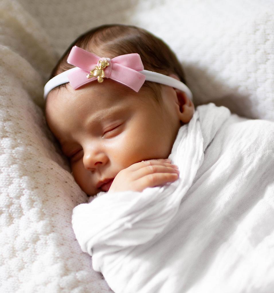 Повязка "Золотой мишка"  newborn  цвет: розовый