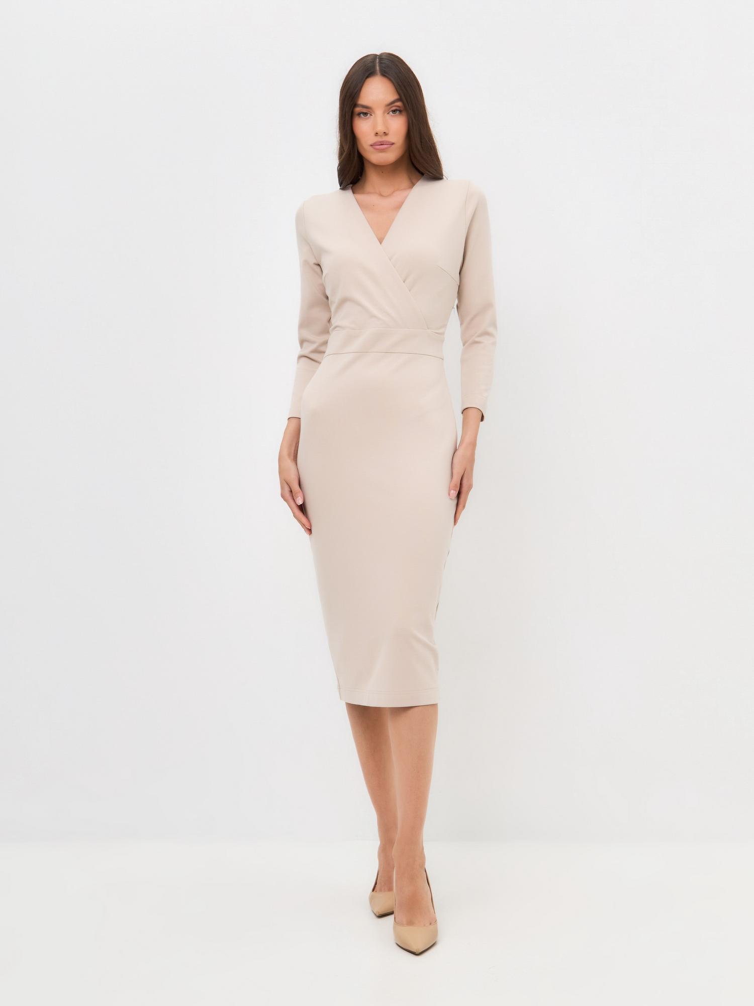 БЕЖЕВОЕ ПЛАТЬЕ № 1