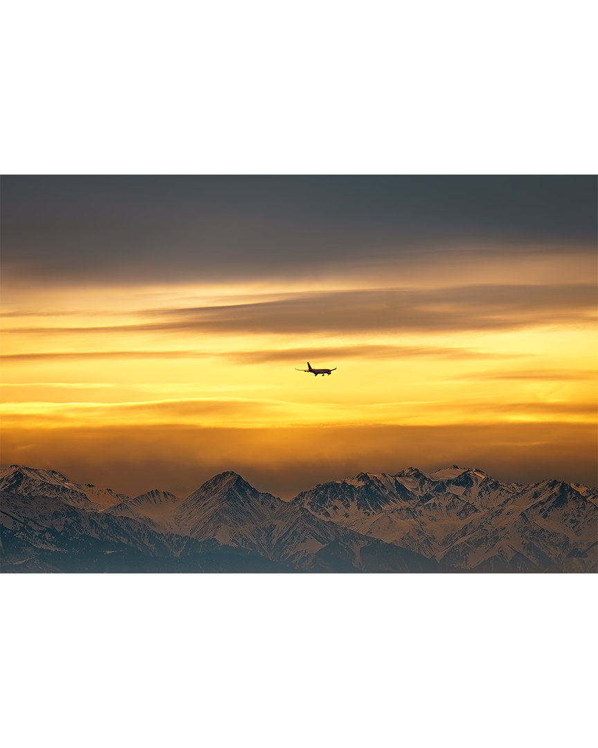 Полет над хребтом Тянь-Шаня