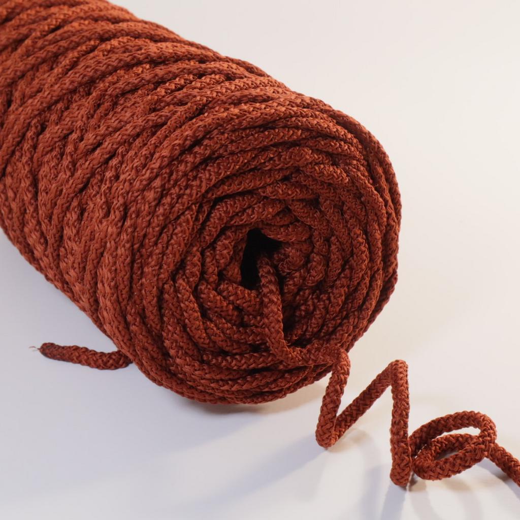 Полиэфирный шнур для вязания 5 мм Терракот