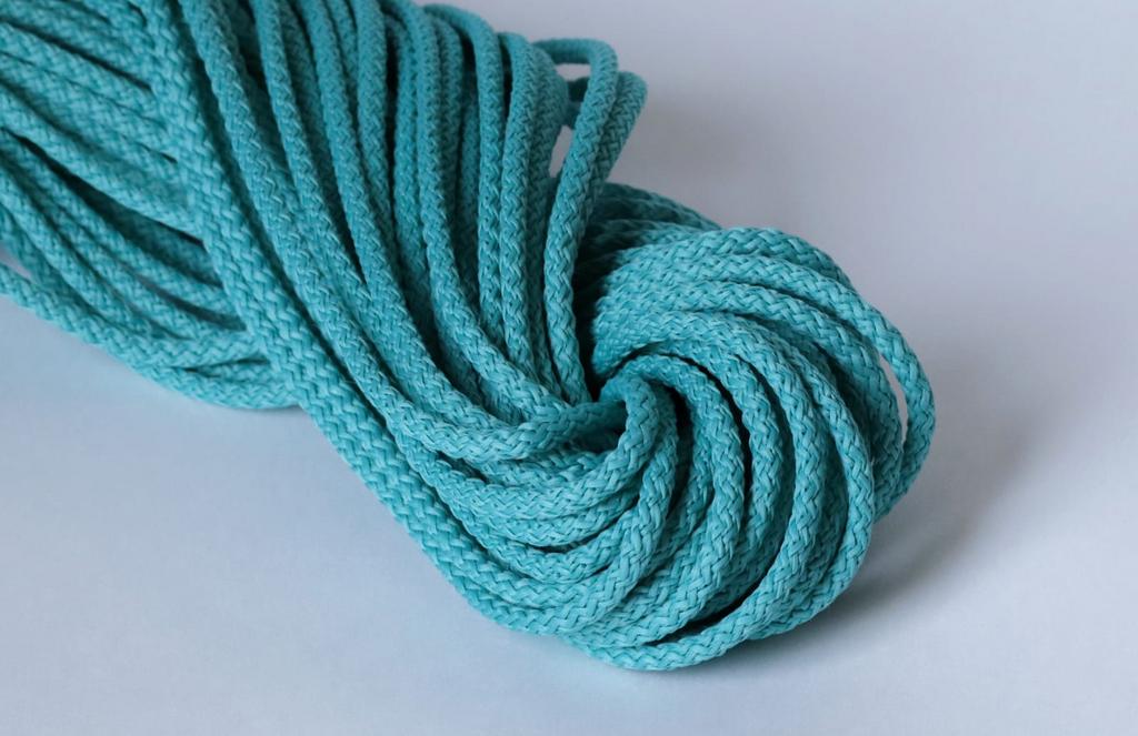 Полиэфирный шнур для вязания 5 мм Лазурь