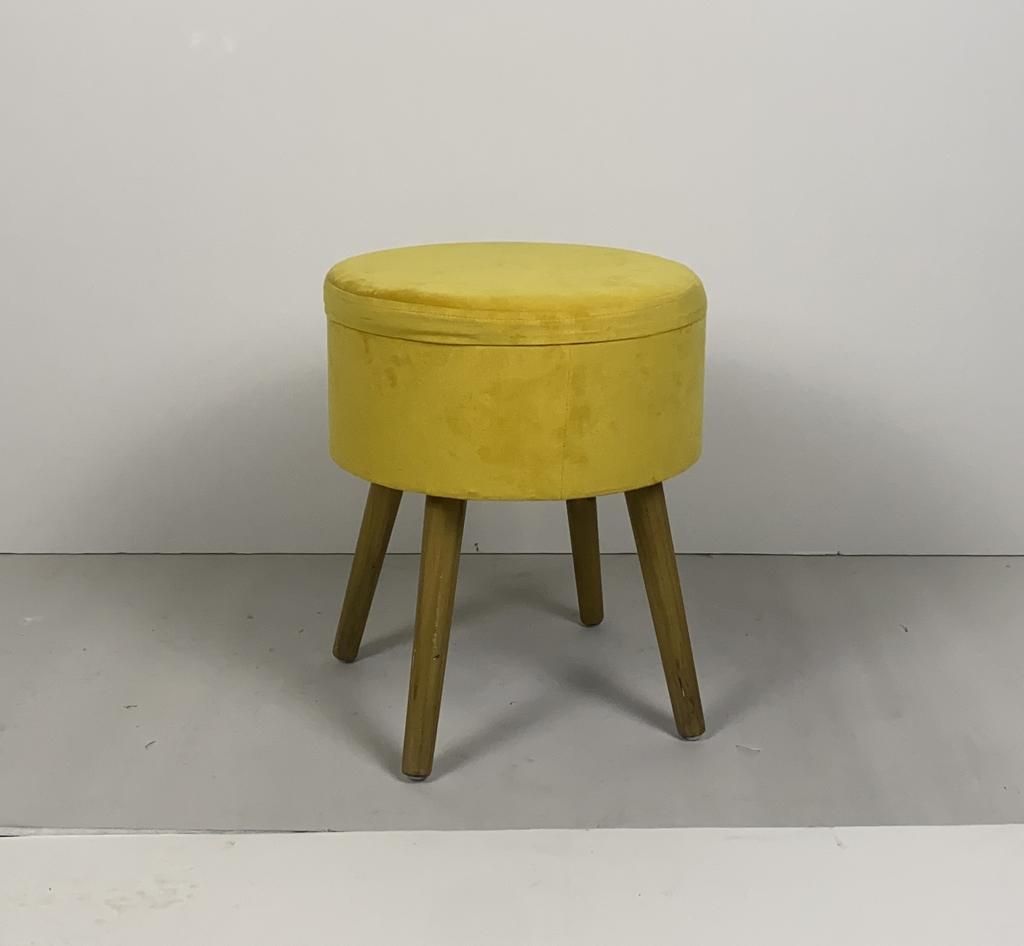 Пуф на ножках желтый