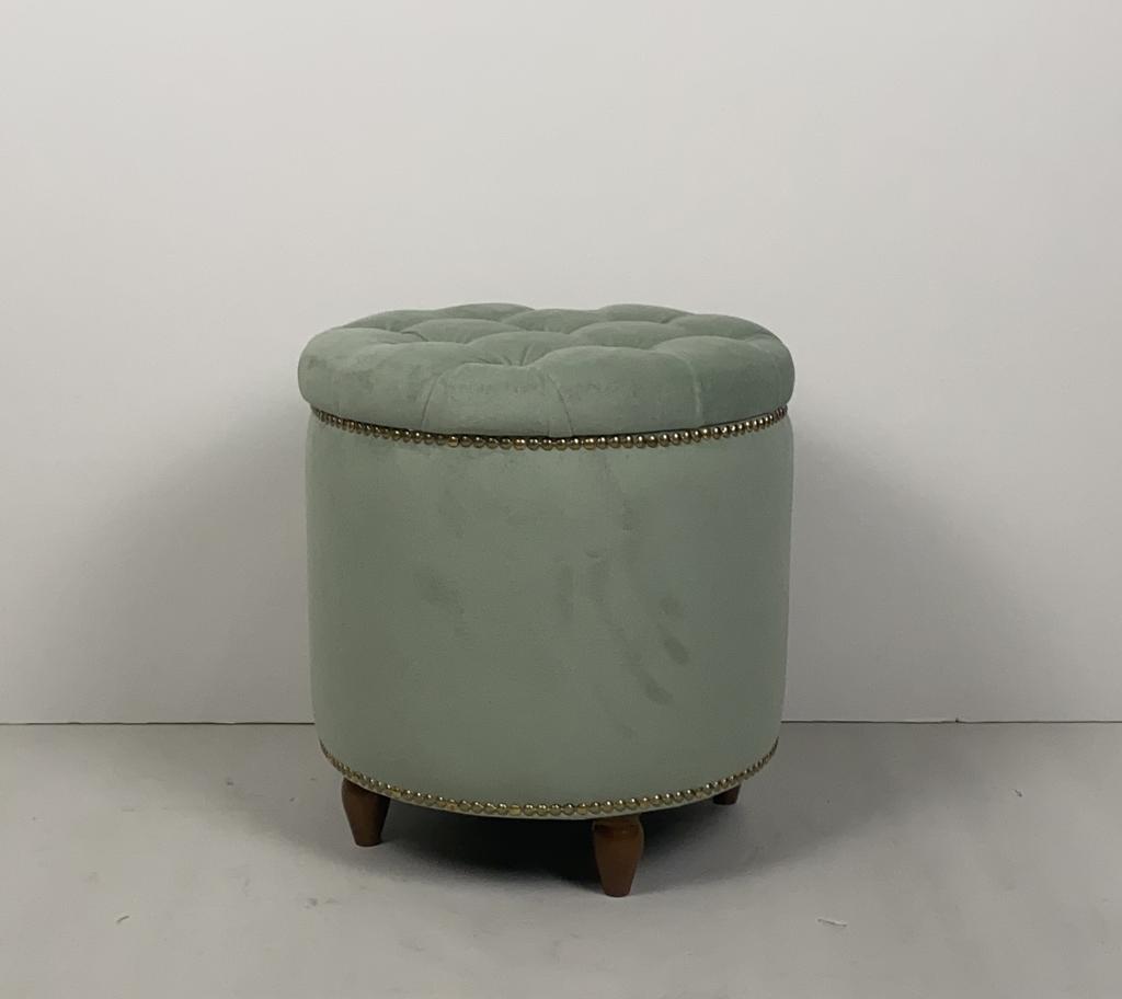 Пуф круглый бирюзовый