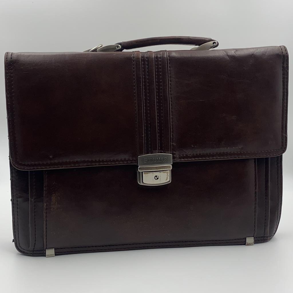 Портфель кожаный коричневый