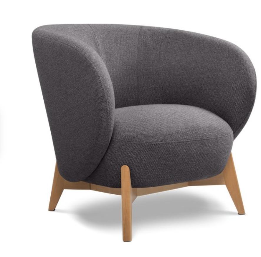 Кресло серое с ушками