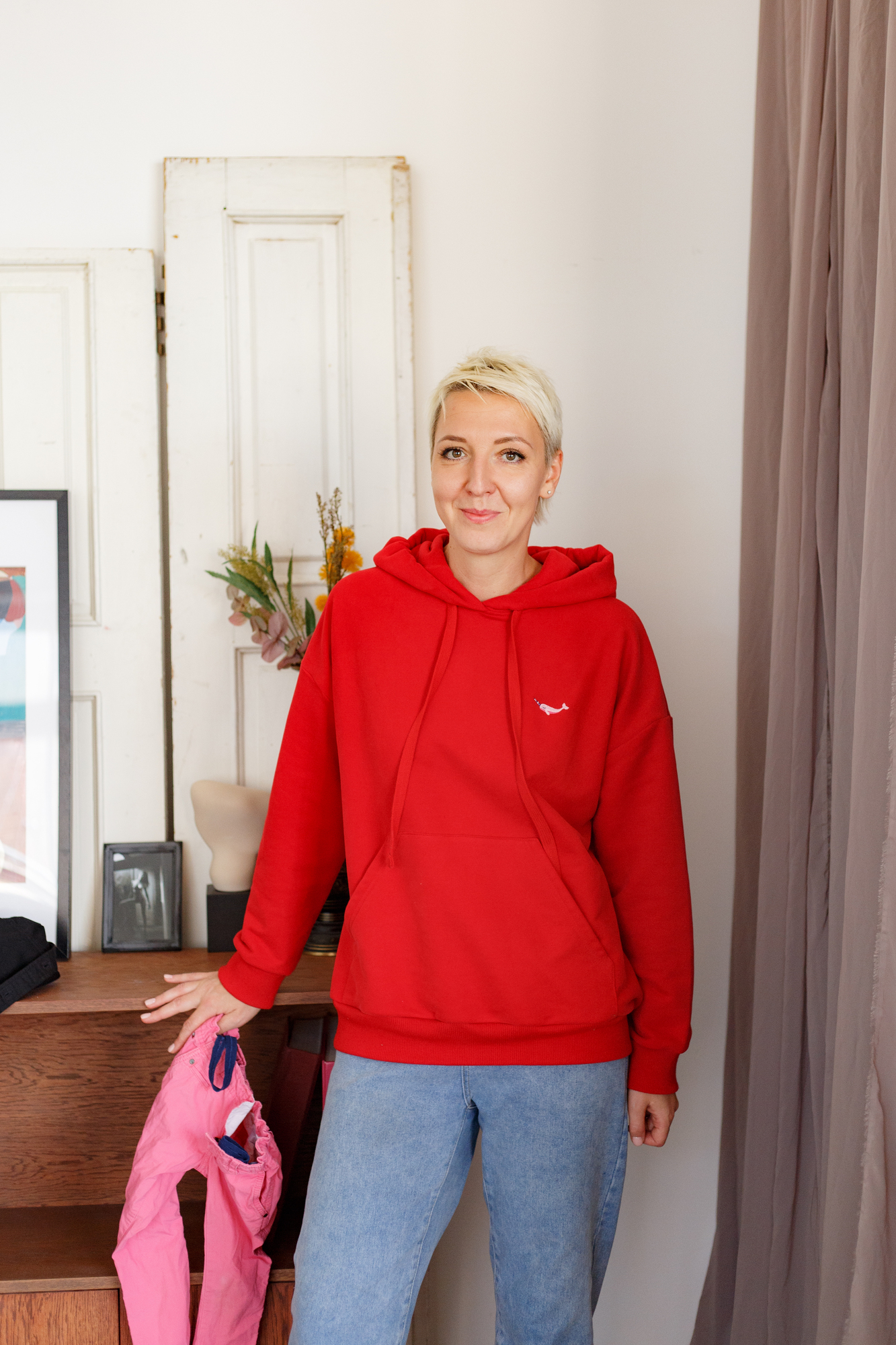 Худи унисекс, красный