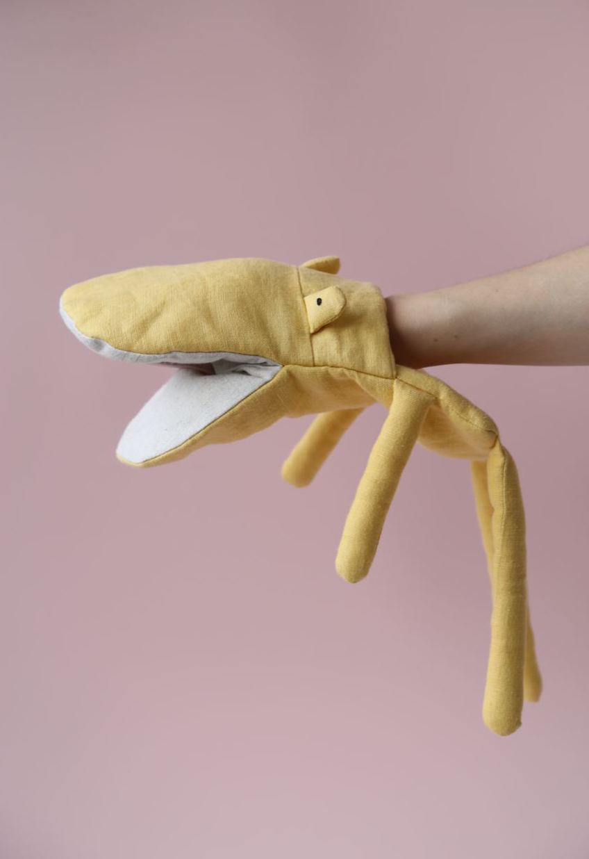 ИГРУШКА НА РУКУ ГЕННАДИЙ рукоед желтый