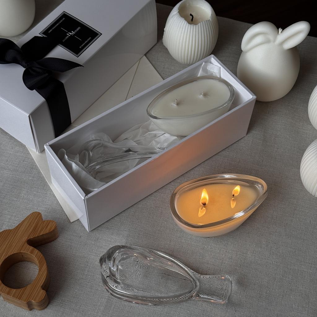 Подарочный бокс "Пасхальная птичка в стекле"