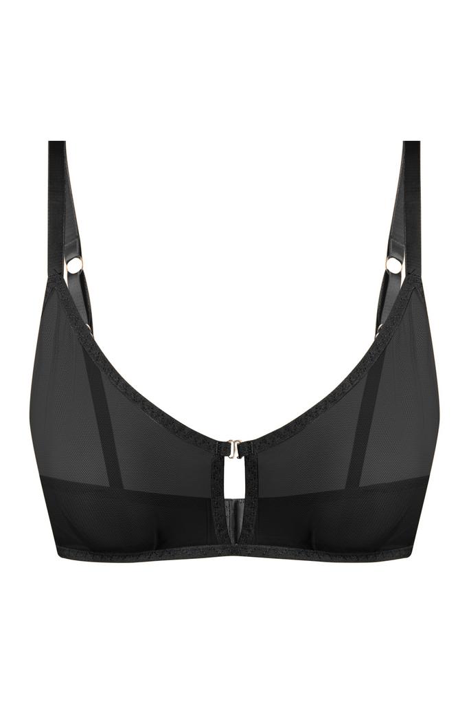 черный бра majo из сетки