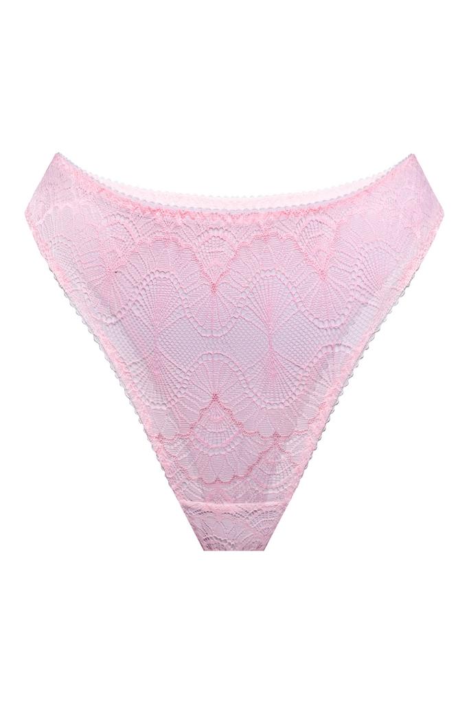 нежно-розовые кружевные трусы бразильяна balmy