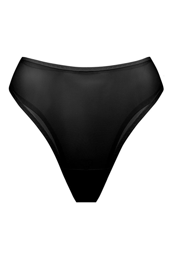 черные трусы бразильяна из сетки