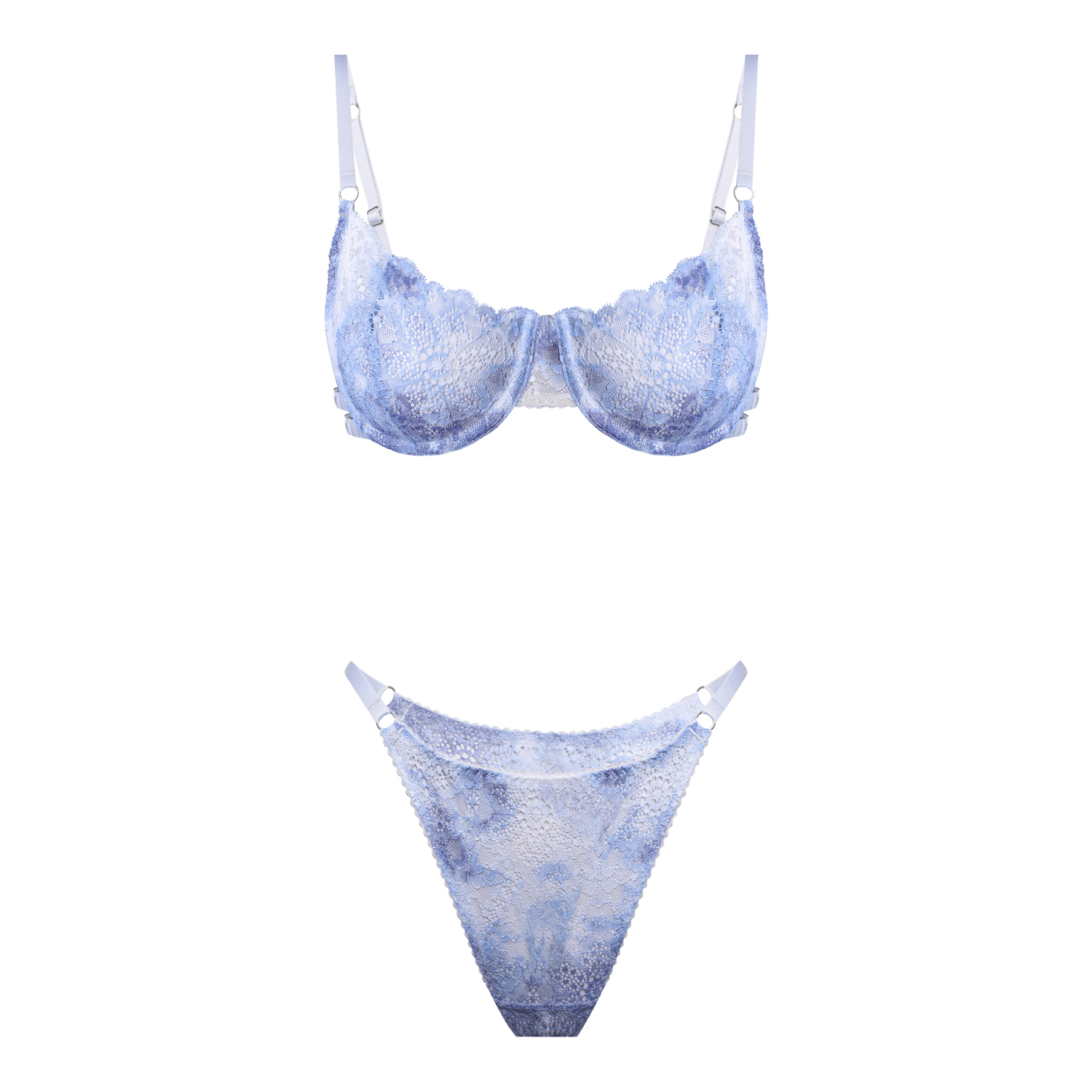 голубой кружевной комплект polar