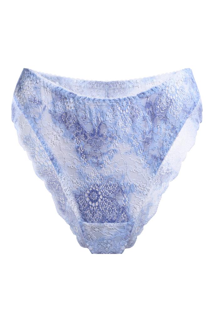 голубые кружевные трусы бразильяна polar