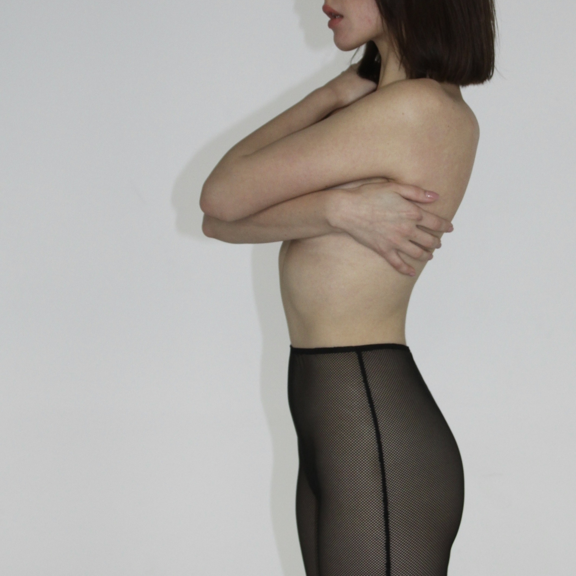 велосипедки из сетки в черном цвете