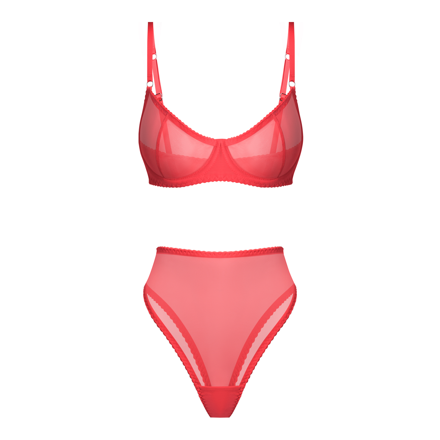 красный комплект omut из сетки