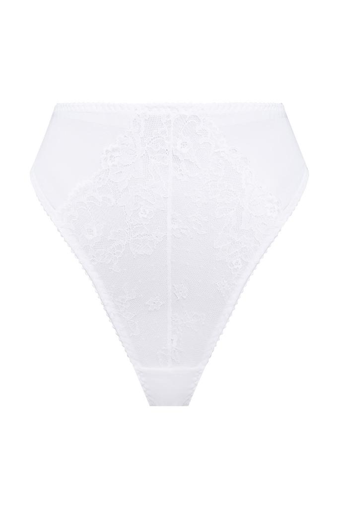 белые высокие трусы бразильяна balmy из сетки и кружева