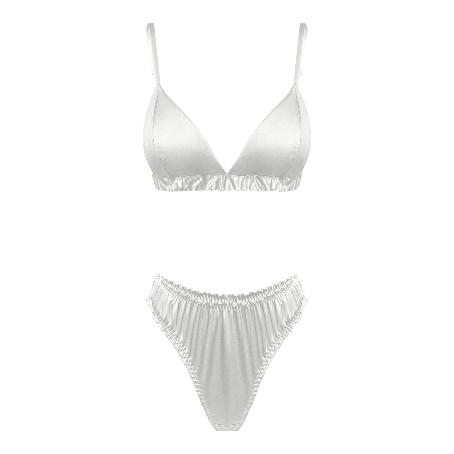 белый шелковый комплект naomi