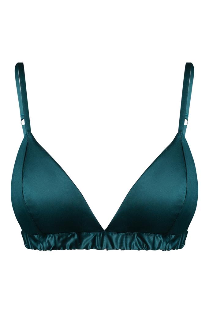 изумрудный шелковый бра naomi