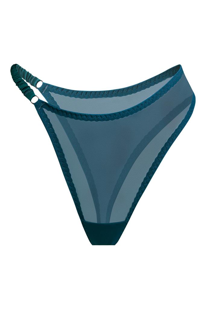 изумрудные асимметричные трусы стринги naomi