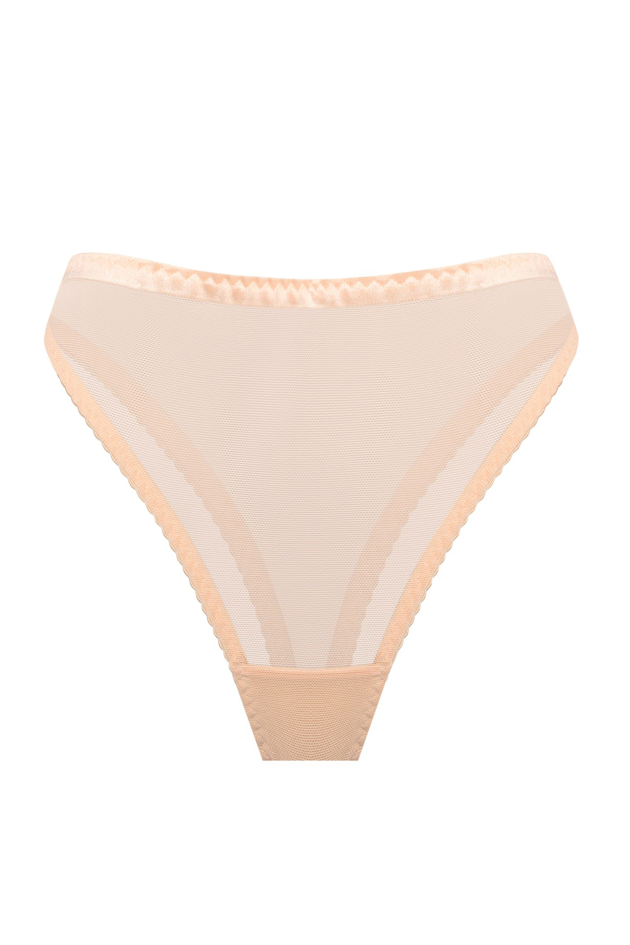 персиковые трусы бразильяна peach из сетки
