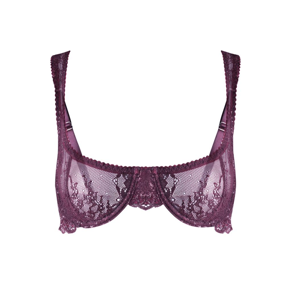 сливовый кружевной бра samantha