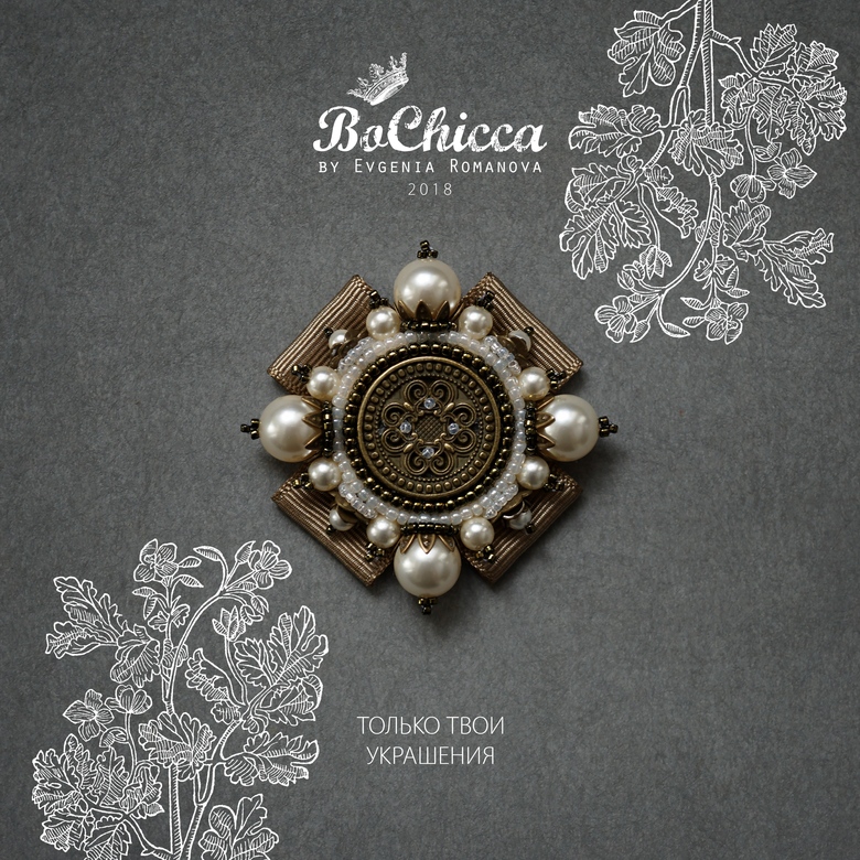 брошь Columbine & Pierrot