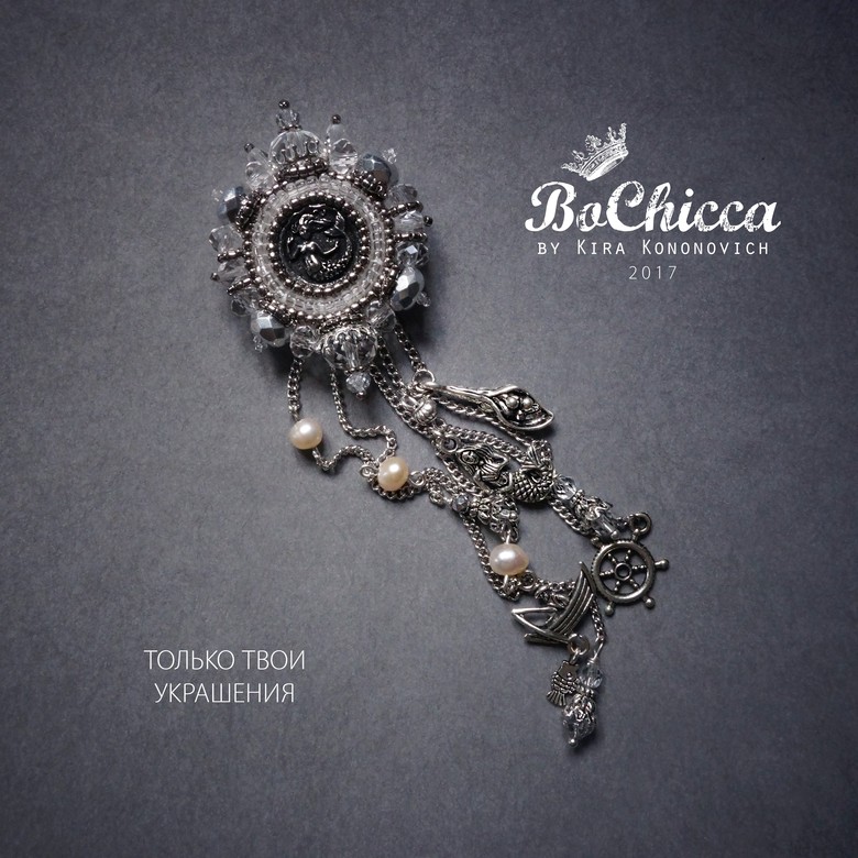 брошь Crystal Love