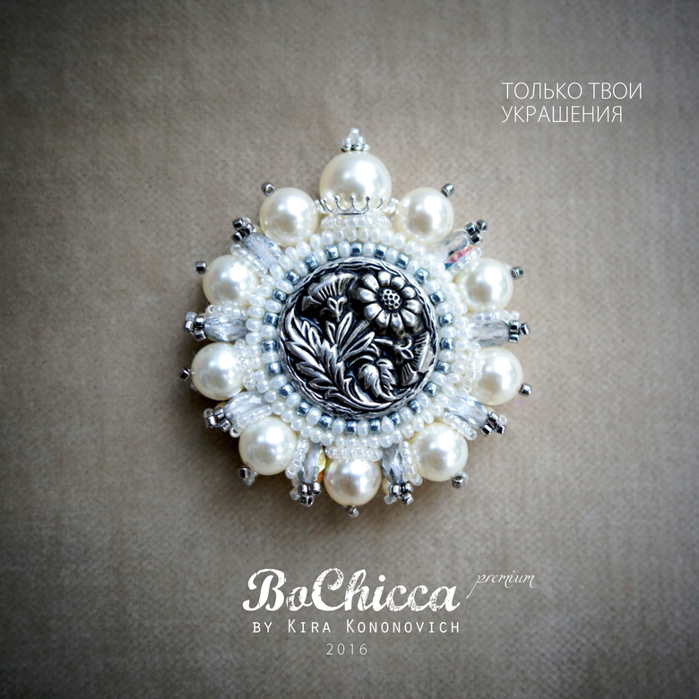 брошь Flowers Of Ice & Snow