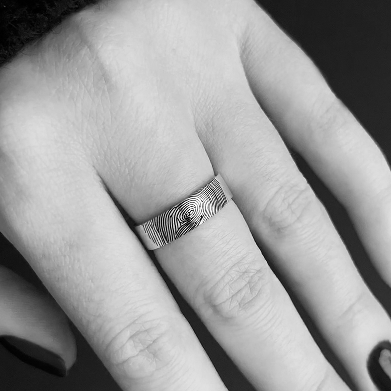 Кольцо "Отпечаток пальца" 5мм