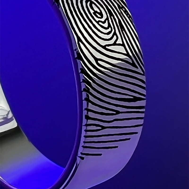 Кольцо "Отпечаток пальца" 8мм