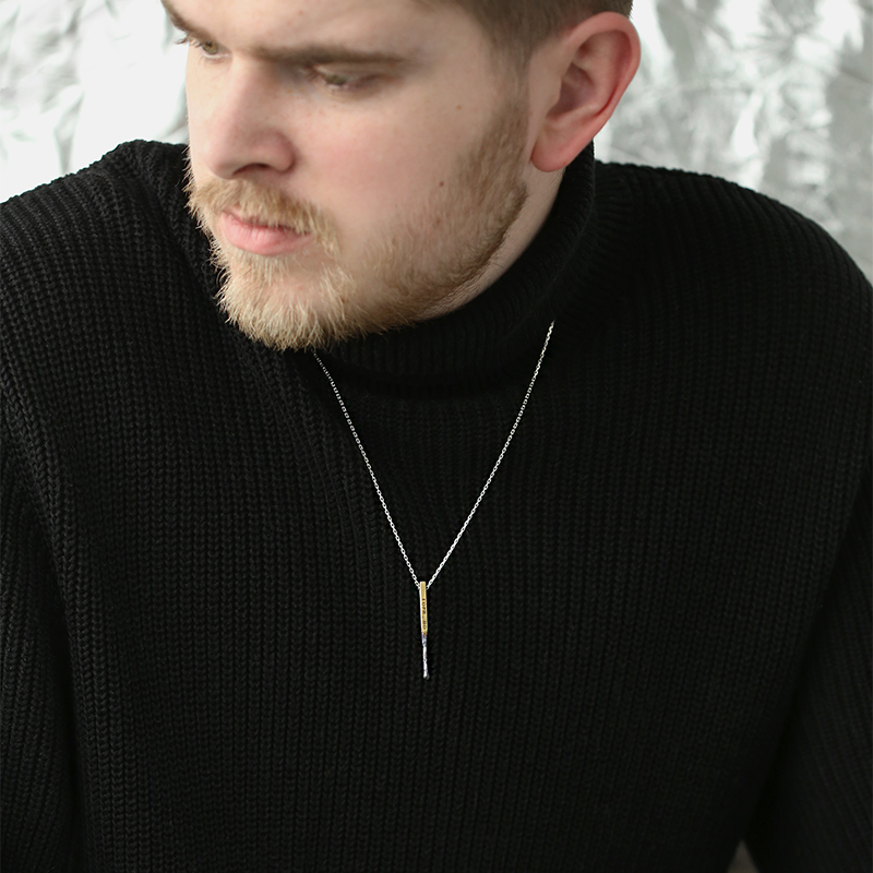 Кулон Спичка "Гори, но не сгорай" в позолоте