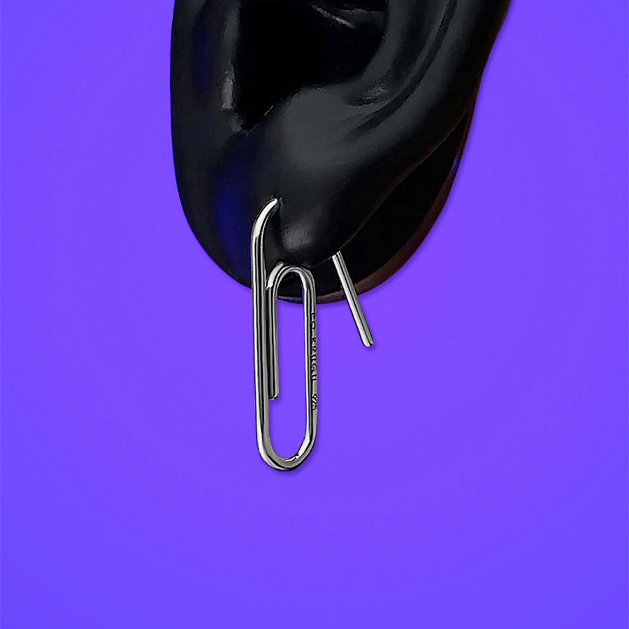 Моносерьга Скрепка