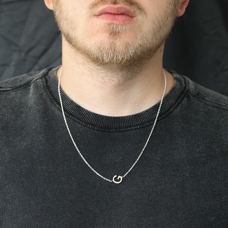 Цепь 2 мм с буквой